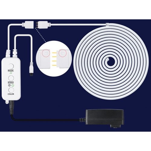 Mitea Lighting led traka MLW-3535RGBIC-3m set 5W IP67 led magic rgb neon 8x17mm bt+daljinski+app wi-fi smart ic Cene