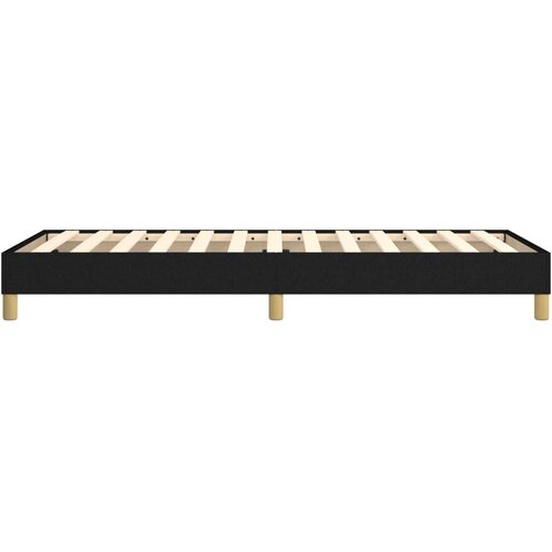  Okvir za krevet s oprugom crni 100x200 cm od tkanine Slike
