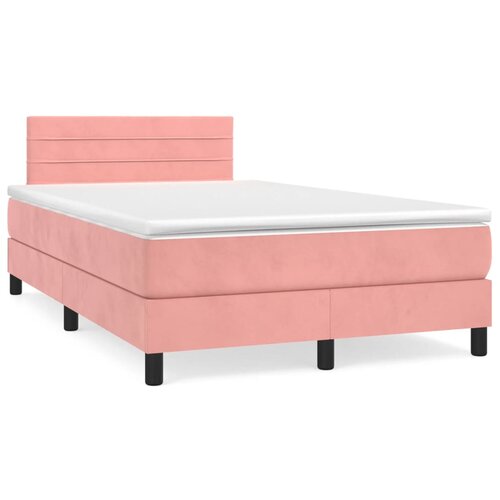 Box spring krevet s madracem ružičasti 120 x 200 cm bar&amp;scaron;unasti Slike