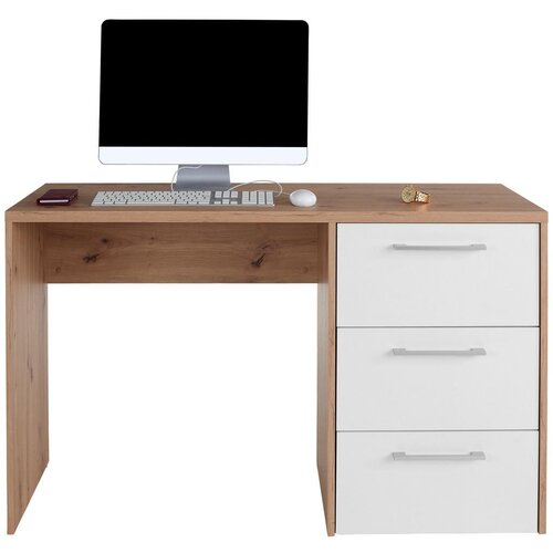 Modern Living Pisalna Miza Box, Bela, Barva Hrasta Cene