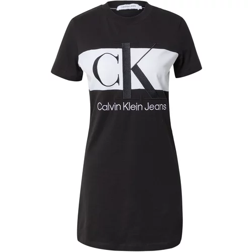 Calvin Klein Jeans Obleka črna / bela