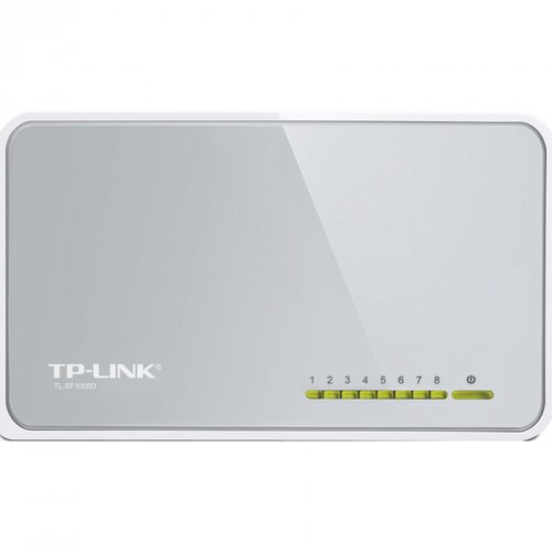 Switch TP-Link TL-SF1008D, 8-Port RJ45 10/100Mbps desktop , Fanless, LED indicator, Auto Negotiation/Auto MDI/MDIX, Plasti Cijene