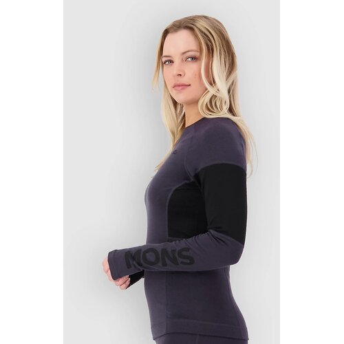 Mons Royale Olympus Merino Base Layer Top black Slike