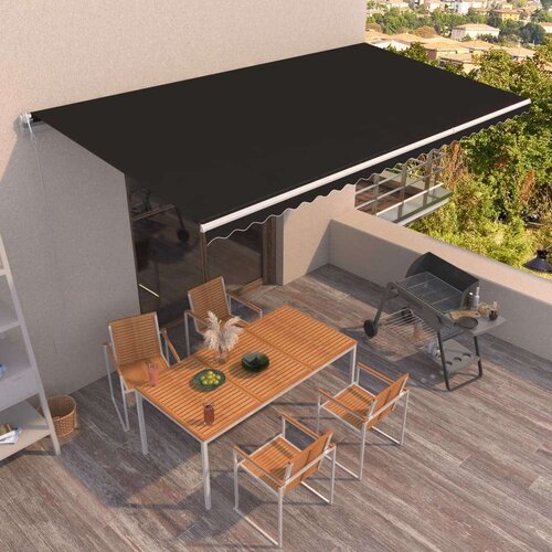 vidaXL Tenda na automatsko uvlačenje 600x350 cm antracit Cene