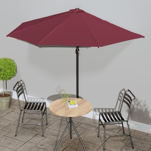 vidaXL Balkonski senčnik z aluminijastim drogom bordo 300x155x223 cm, (20692653) Cene