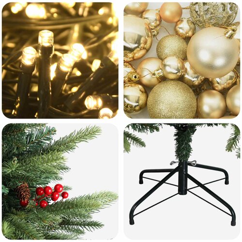  Umjetno božićno drvce s kuglicom 210 cm 300 LED lampica Slike