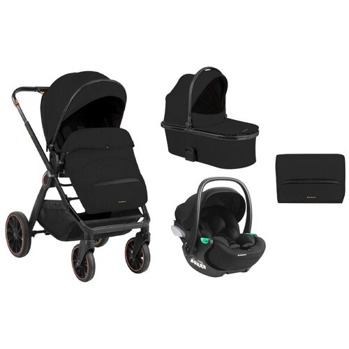 Kikka Boo kolica tiffany 3in1 premium set sa auto sedištem i-trail i-size i tvrdom korpom black Cene