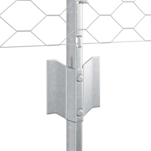vidaXL Ograjne palice 11 kos U-kanalček 40 cm Cinkovano jeklo, &Scaron;esterokotna ograja 0.4x25 m Cinkovano jeklo Cene