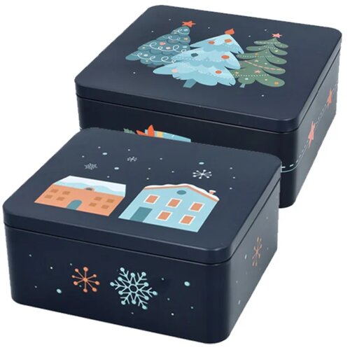 Birkmann Set pločevinastih &amp;scaron;katel za pi&amp;scaron;kote &amp;quot;Christmas Night &amp;quot; - velik - 1 set Slike