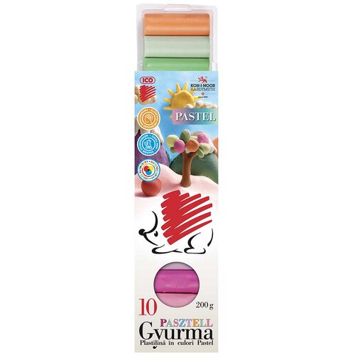 ICO S&amp;uuml;ni plastelin u pastelnim bojama, 10 kom. Slike