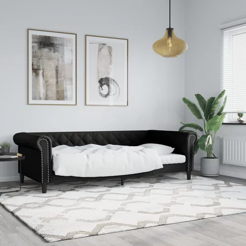 vidaXL Dnevni krevet crni 90 x 200 cm od umjetne kože