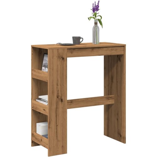 VidaXL Barski stol s držačima boja hrasta 90x40x103,5 cm drveni Slike