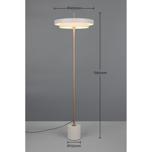  LED stojeća svjetiljka s mogućnosti zatamnjivanja boje slonovače (visina 138 cm) Keaton &amp;ndash; Slike