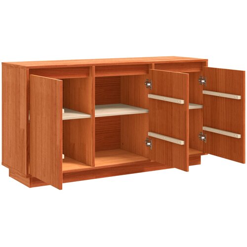  Kreveta Smeđi hrast 111 x 34 x 60 cm Čvrsto borovo drvo Slike