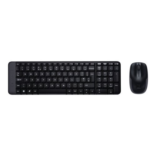 Logitech mk220 us cordless black Tast+mis usb wireless ( 13890 ) Slike