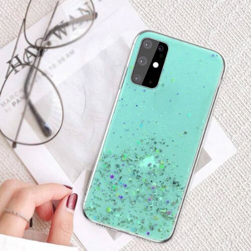 Nillkin silikonski ovitek z ble&amp;scaron;čicami sparkle za samsung galaxy A32 A326 5G - moder Slike