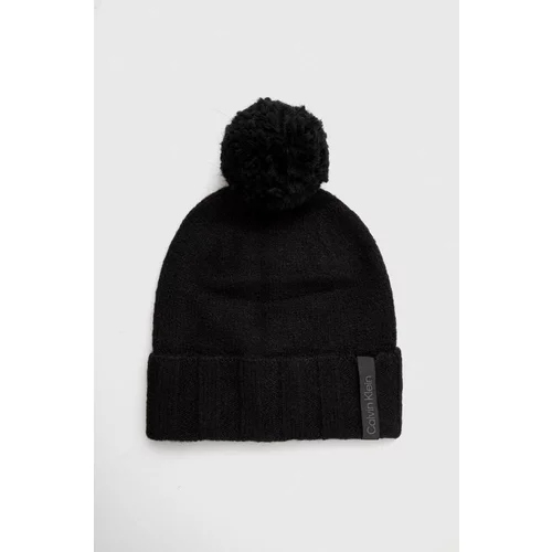 Calvin Klein Kapa s dodatkom vune boja: crna