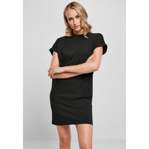 Urban Classics Women&amp;#039;s T-shirt made of organic cotton, cut on the sleeve, black Slike