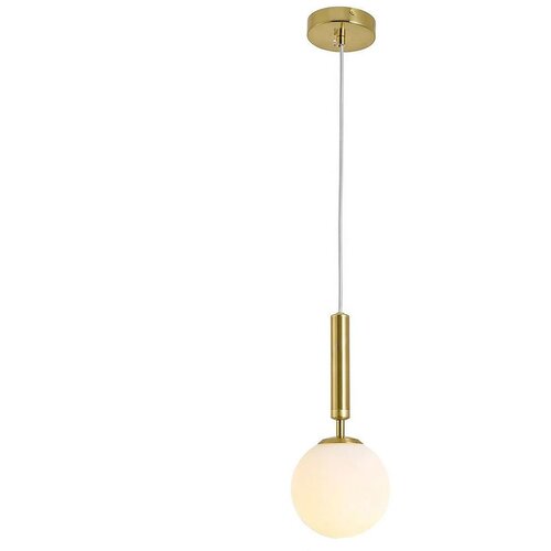Toolight Luster od staklene kugle s spiralnim visećim svjetlom G108-1W zlato E27 Slike