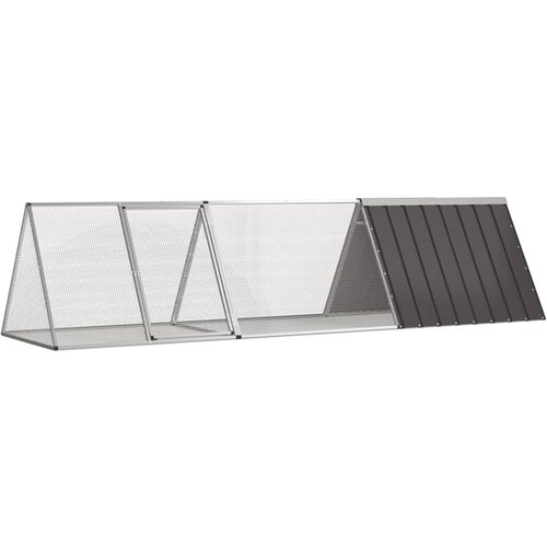 VidaXL Kavez za zečeve antracit 302 5x80 5x71 cm pocinčani čelik Slike