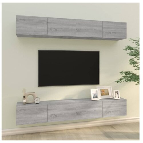  zidni tv ormarići 4 kom boja sivog hrasta sonome 100x30x30 cm Cijene