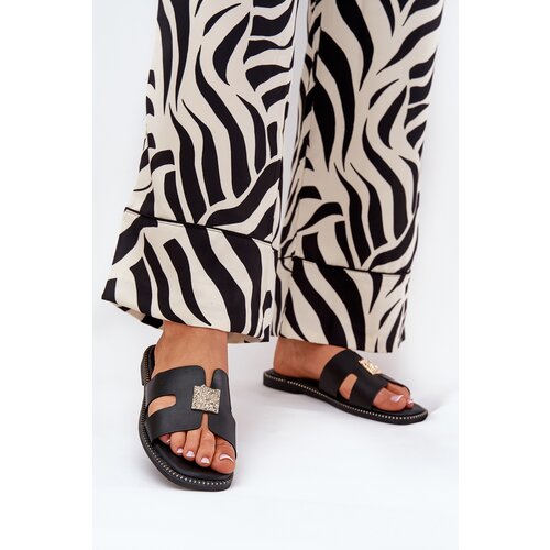 Boto Flat Sandals With Cutouts And Decoration Black Bohalis Slike