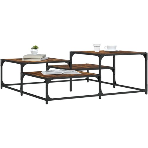 vidaXL Stolić za kavu boja hrasta 107x107x40 cm konstruirano drvo Cene