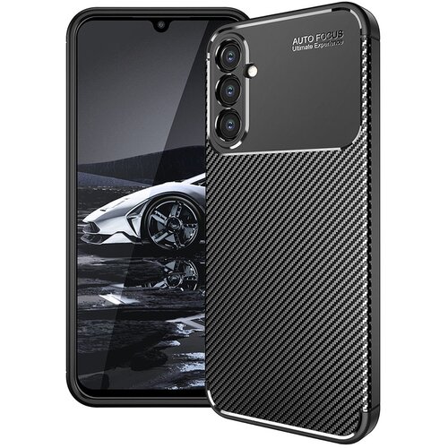 Techsuit CarbonFiber ovitek za Samsung Galaxy A14 4G / A14 5G &ndash; črn Cene