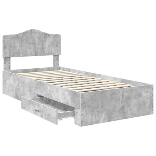  Okvir za krevet s uzglavljem Betonski sivi 75 x 190 cm Slike