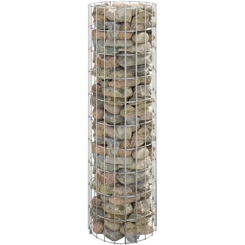 vidaXL Okrogla visoka greda gabion pocinkano jeklo Ø30x100 cm Cene