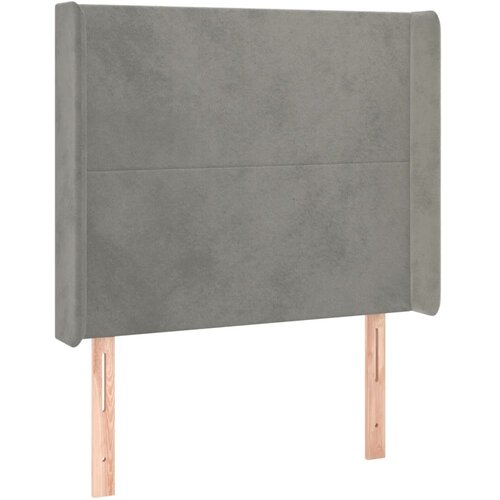 Maison Chic vzglavna omarica - nočna omarica - posteljna omarica z ušesi svetlo sivo 93x16x118/128 cm žamet, (21710635) Cene