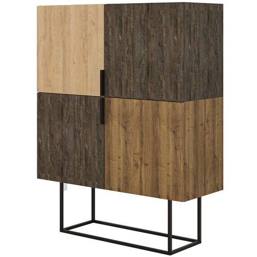 Marckeric Rjava/v naravni barvi omarica v hrastovem dekorju 100x130 cm Titan &amp;ndash; Slike