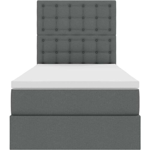  Krevet s prostorom za pohranu s LED-om Tamno siva 90 x 190 cm Slike