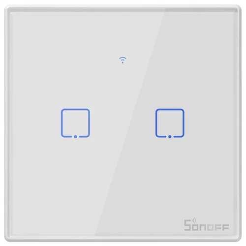 SONOFF pametno stensko stikalo Wi-Fi + RF433 dvojno T2EU2C-TX