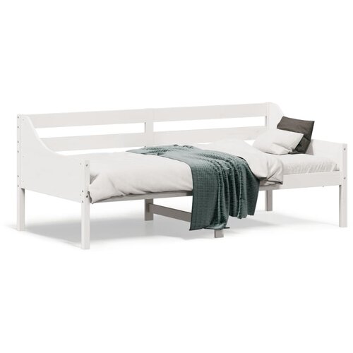 vidaXL Dnevna postelja bela 90x190 cm trdna borovina Cene