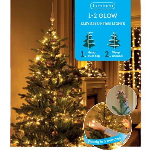 Lumineo Novogodišnja LED rasveta za jelku 210cm-700L Toplo bela 1-2 Glow 495402 Slike