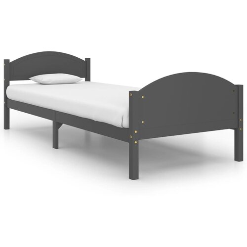 Maison Chic Posteljni okvir - Enojna postelja - Postelja za odrasle temno siv iz trdne borovine 100x200 cm-J9194, (21774538) Cene