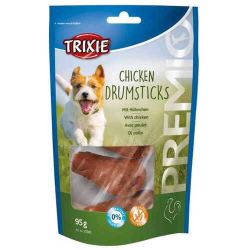 Trixie Poslastice za pse Premio Chicken Drumsticks, Kosti umotane u pileče meso, 5 komada, 95 g Cene