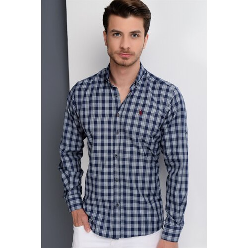 Dewberry G652 MEN&amp;#039;S SHIRT-NAVY BLUE Slike