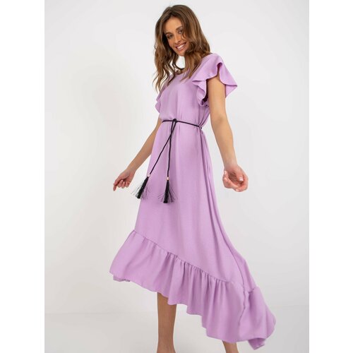 Fashion Hunters Light purple oversize dress with frills Cene
