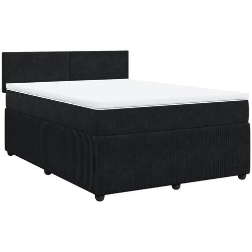Maison Chic Box spring postelja - Vzmetna postelja z vzmetnico črna 140x200 cm žamet SL24614, (21879565) Cene