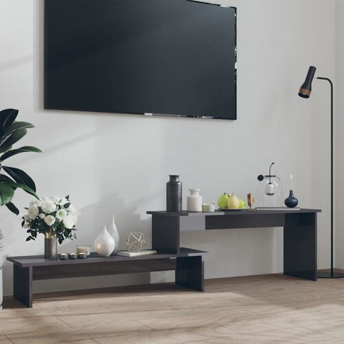 Furnova TV omarica visok sijaj siva 180x30x43 cm iverna plošča, (21924809) Cene