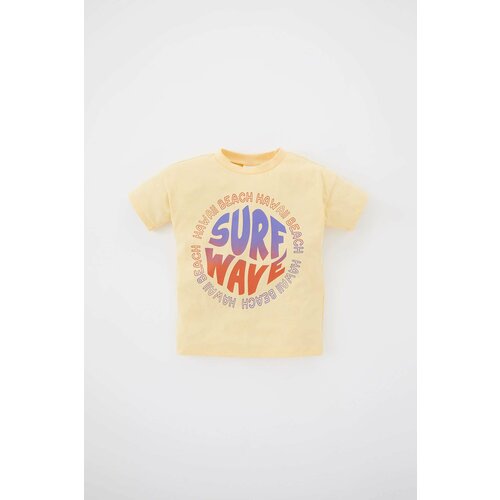 Defacto Baby Boy Regular Fit Palm Pattern Short Sleeve T-Shirt Slike