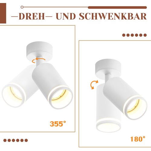 Nettlife Bela stropna svetilka 1 žarnica moderna GU10 nastavljiva notranja kovinska, (22116663) Cene