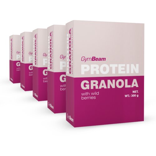 GymBeam protein Granola with Wild Berries 5 x 300 g Cene