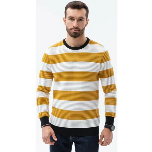 Ombre Puloverji Moški pulover (E189MUSTARD) pisana