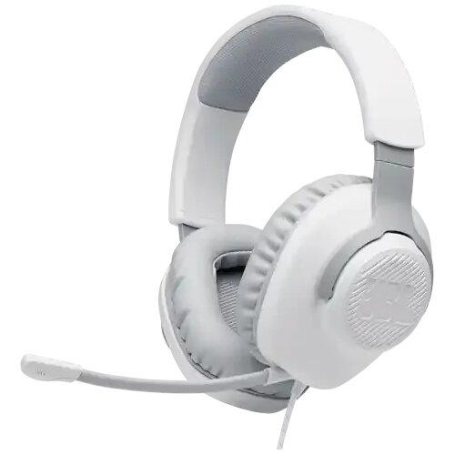 JBL Slu&amp;scaron;alice sa mikrofonom Quantum 100 bela Slike