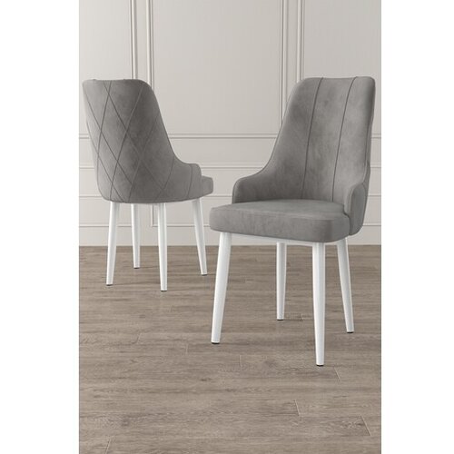 Hanah home Trex set stolica, 46x95x42 cm, 6 dijelova, sivo-bijela Cijene