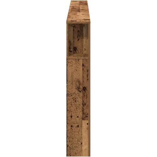  Glava kreveta s ormarićem Staro drvo 220 x 18,5 x 102,5 cm Slike