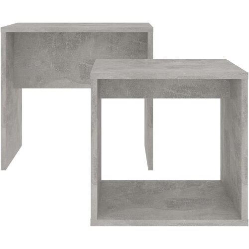  Set stolića za kavu boja betona 48x30x45 cm konstruirano drvo Slike